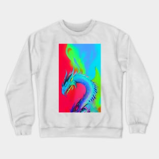 Popculture Popart Trippy Dragon Crewneck Sweatshirt